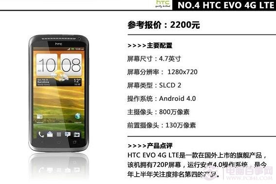 HTC EVO 4G LET双核智能手机