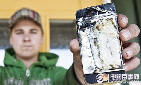 自燃后的苹果iPhone手机