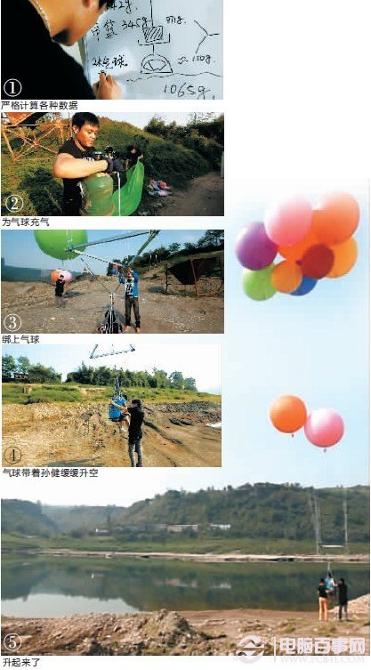 重庆男子身绑11个氢气球 飞千余米高42公里远