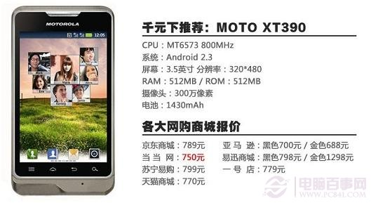 摩托罗拉XT390智能手机