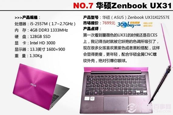 华硕Zenbook UX31超级本