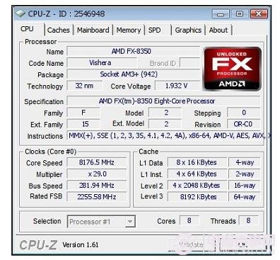 AMD打脏机处理器发飙了 八核心全开超频达8GHz
