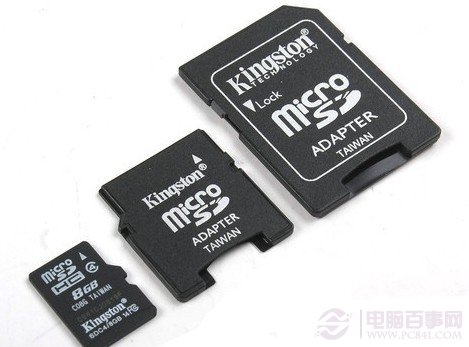 Micro SD/TF卡（左）MiniSD卡卡托（中）SD卡卡托（右）
