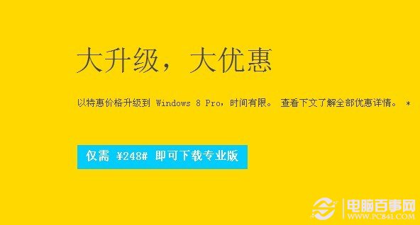 微软官网推出的248元下载Win8正式版的专业版
