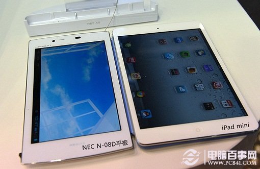 NEC N-08与iPad mini外观对比