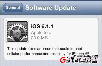 iPhone4S升级iOS6.1.1固件教程