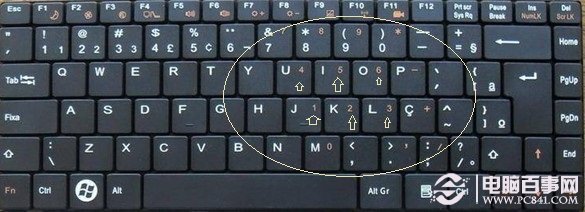 开启数字键盘导致笔记本键盘错乱 百事网
