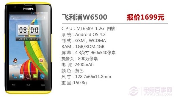 飞利浦W6500智能手机推荐