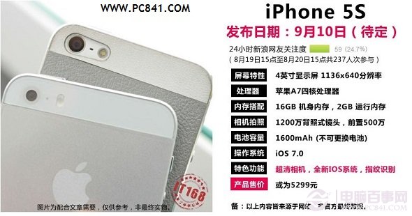 iPhone 5S智能手机