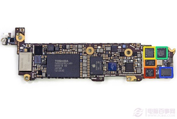 iPhone 5内部主板背面其他小芯片