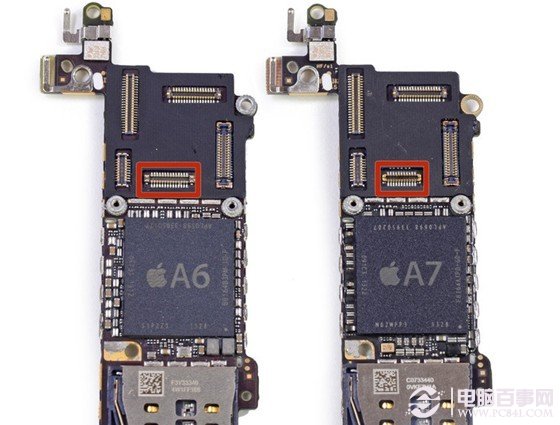 iPhone 5c与5s内部处理器对比