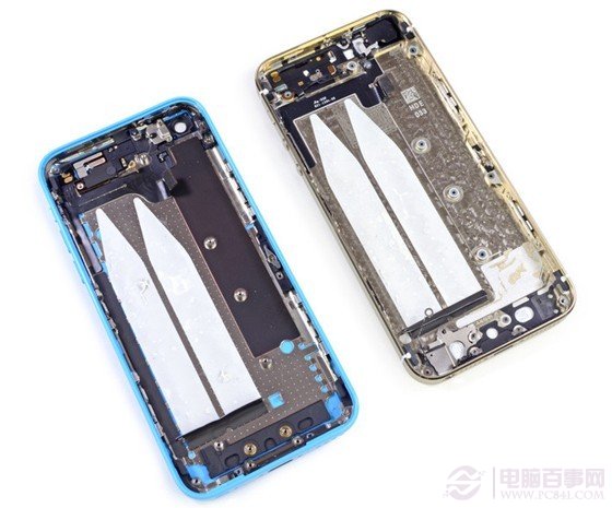 iPhone 5c与5s后面板对比