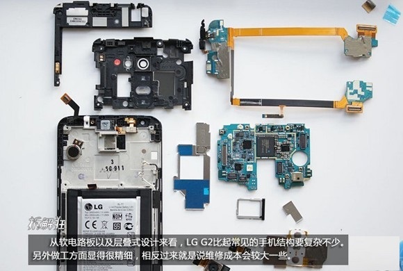 LG G2拆机内部硬件全家福