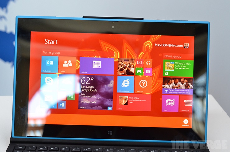 Win8.1系统可外接键盘 诺基亚lumia 2520平板电脑图赏(16/16)