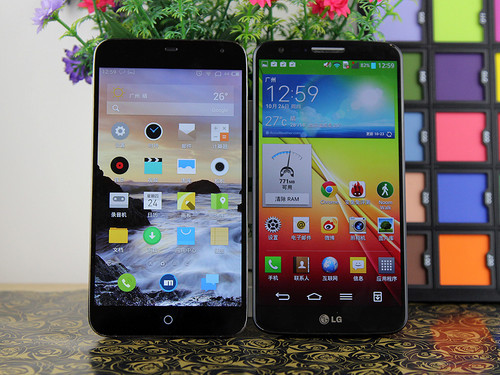 魅族MX3与LG G2屏幕细节对比