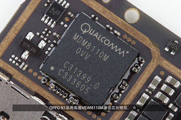 OPPO N1采用的高通MDM8110M基带芯片特写