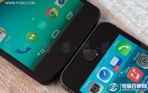Nexus 5与iPhone 5s主体按键对比