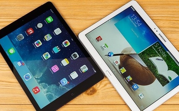 iPad Air和三星Note 10.1外观对比