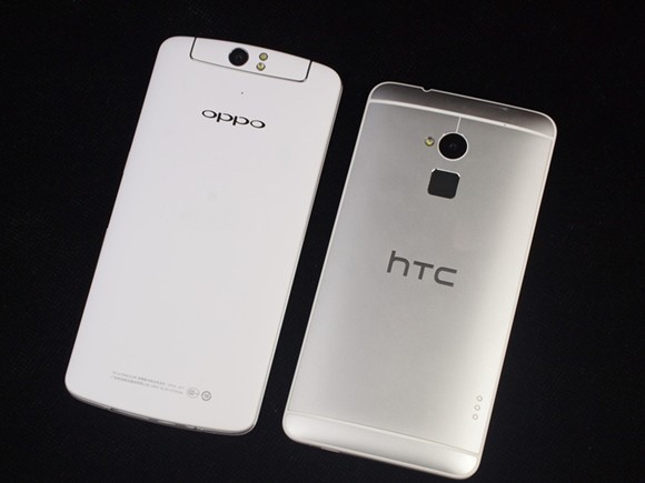 HTC One Max和OPPO N1背面外观对比