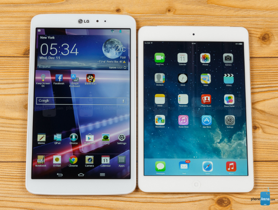 便携新平板 LG G Pad对比iPad mini 2(1/13)