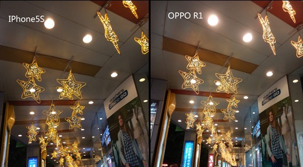 OPPO R1和iPhone5s夜间拍照样张对比