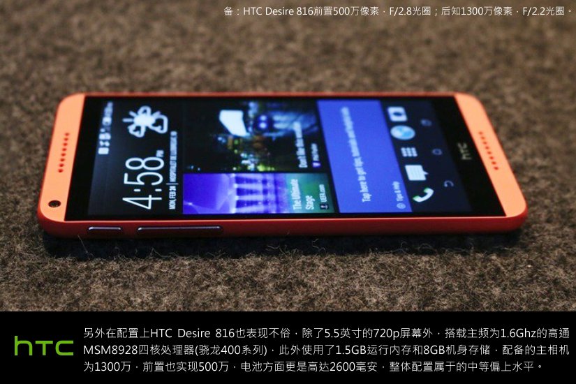 5.5寸多彩机身 HTC Dsire 816体验评测_4