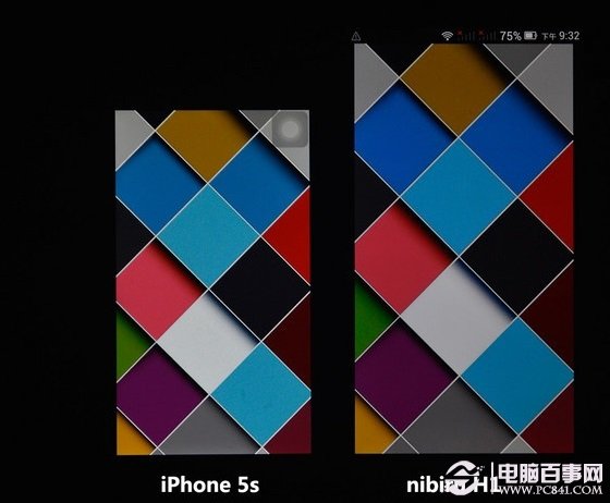 nibiru H1与iPhone5S屏幕色彩对比