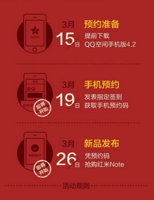 红米Note预约购买流程