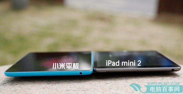 小米平板和iPad mini2顶部细节外观对比