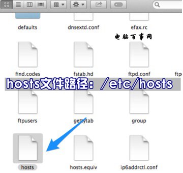 Mac hosts文件位置路径