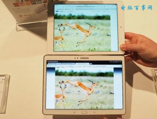 三星Tab S和iPad mini2屏幕画质对比