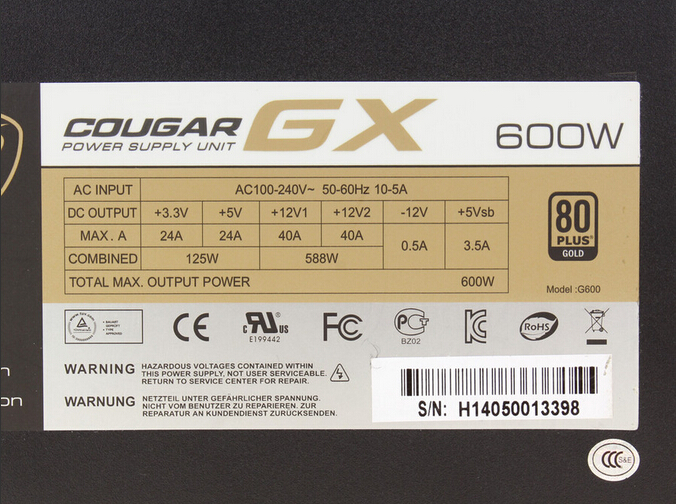 性能全面升级！测骨伽新GX600金牌电源(6/23)
