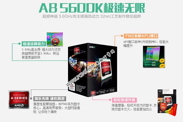AMD A8-5600K四核APU处理器