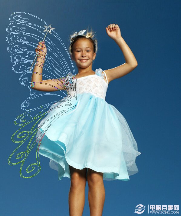 Photoshop给小女孩加上梦幻的天使翅膀 实例教程