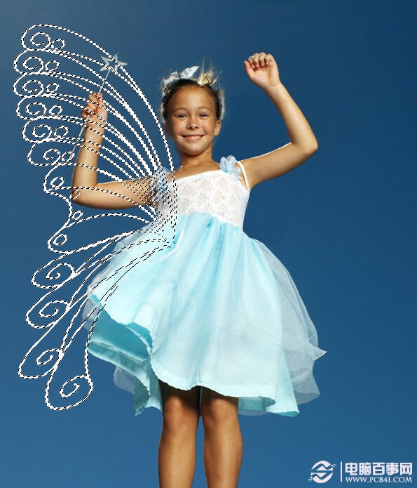 Photoshop给小女孩加上梦幻的天使翅膀 实例教程