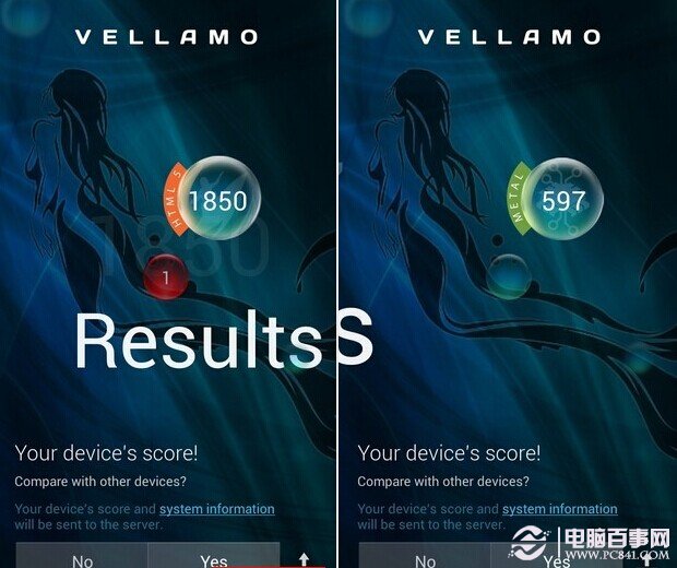 荣耀3X畅玩版Vellamo性能测试