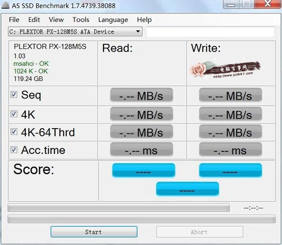AS SSD硬盘检测工具界面