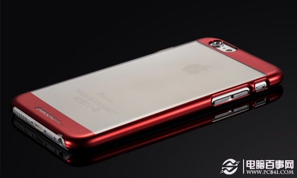 红色iPhone6透明边框保护壳图片