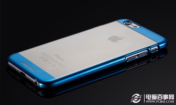 蓝色iPhone6透明边框保护壳图片