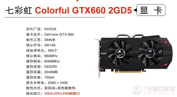 七彩虹GTX660 2GB GDR5显卡