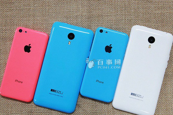 魅蓝Note与iPhone5C外观对比图赏