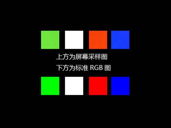 HTC Desire 826屏幕样图与标准图RGB图对比