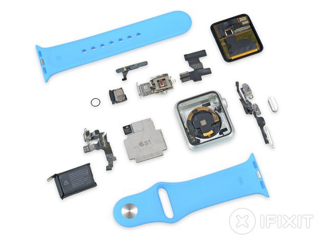 Apple Watch拆机元件全家福